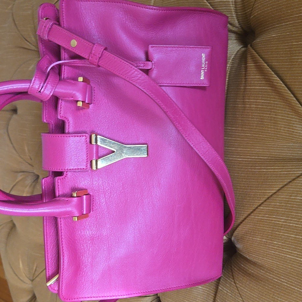 SAINT LAURENT Pink Leather Handbag - Picture 9 of 11